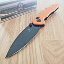 Bestech Knives Ronan B-Lock Folding Knife 3.25" 14C28N Stainless Steel Blade Orange G10 Handle
