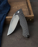 Bestech Knives Keen II Framelock Folding Knife 4.13" S35VN Steel Clip Point Blade Carbon Fiber / Titanium Back Handle T2301B -Bestech Knives - Survivor Hand Precision Knives & Outdoor Gear Store
