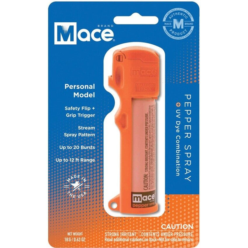 Mace Personal Pepper Spray Orange Stream Pattern Reaches Up To 12 Feet / 20 Bursts 80729 -Mace - Survivor Hand Precision Knives & Outdoor Gear Store