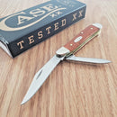 Case XX Cutlery Peanut Pocket Knife Stainless Blades Smooth Chestnut Bone Handle 28702