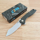 CJRB Kicker Recoil Folding Knife 3.5" AR-RPM9 Steel Blade Carbon Fiber Handle