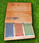 DMT Diamond Whetstone Set Three Grits No Oil Needed Wooden Box Blue Red Green
