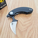 Bestech Knives Strelit Liner Folding Knife 1.5" 14C28N Sandvik Steel Blade Black G10 Handle