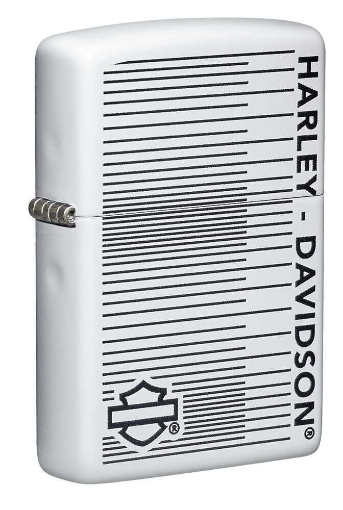 Zippo Lighter Harley-Davidson Design Windproof White Matte All Metal One Piece Construction 0.5" x 2.25" 20101 -Zippo - Survivor Hand Precision Knives & Outdoor Gear Store