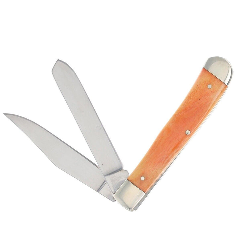 Boker Trapper Pocket Knife High Carbon Steel Clip Point And Spey Blades Orange Smooth Bone Handle 110718 -Boker - Survivor Hand Precision Knives & Outdoor Gear Store