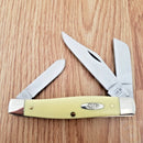 Case XX Large Stockman Pocket Knife Carbon Steel Blades Yellow Synthetic Handle