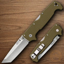 Cold Steel SR1 Lockback Folding Knife 4" CPM S35VN Steel Blade Tan G10 Handle