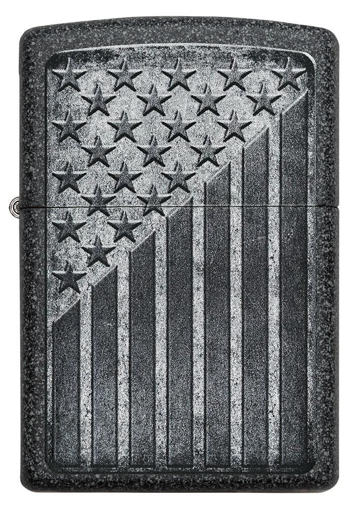 Zippo Lighter Stars and Stripes Design Windproof Iron Stone All Metal Construction 0.5" x 2.25" 21602 -Zippo - Survivor Hand Precision Knives & Outdoor Gear Store