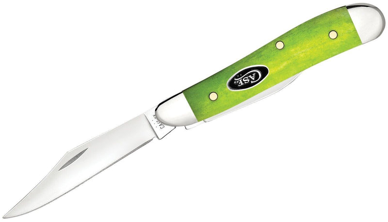 Case XX Peanut Pocket Knife Tru-Sharp Surgical Steel Clip And Pen Blades Green Apple Smooth Bone Handle 53033 -Case Cutlery - Survivor Hand Precision Knives & Outdoor Gear Store