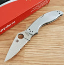 Spyderco Uptern Lock Folding Knife 2.84" 8Cr13MoV Steel Blade Stainless Handle