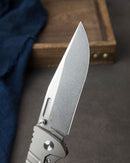 Bestech Knives Keen Folding Knife 4.13" S35VN Steel Clip Point Blade Black And White G10 / Titanium Back Handle T2301C -Bestech Knives - Survivor Hand Precision Knives & Outdoor Gear Store