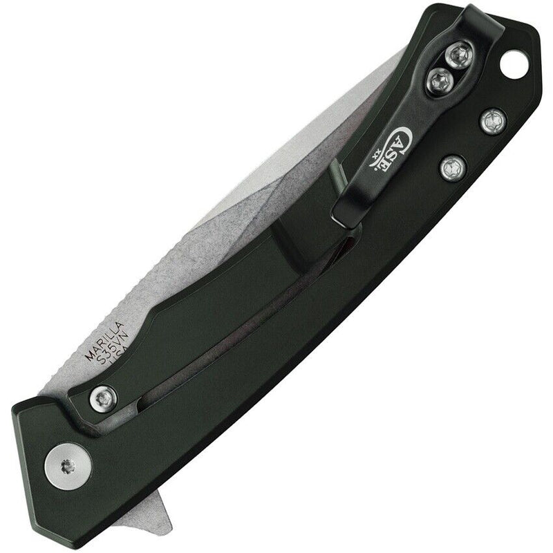 Case XX Marilla Frame Folding Knife 3.75" S35VN Steel Blade OD Green Aluminum With Black G10 Handle 25883 -Case Cutlery - Survivor Hand Precision Knives & Outdoor Gear Store