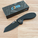 CJRB More Maileah Folding Knife 3" AR-RPM9 Stainless Steel Blade Black G10 Handle