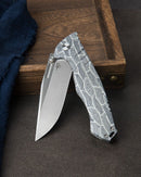 Bestech Knives Keen Folding Knife 4.13" S35VN Steel Clip Point Blade Black And White G10 / Titanium Back Handle T2301C -Bestech Knives - Survivor Hand Precision Knives & Outdoor Gear Store