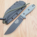 ESEE Model 4 Fixed Knife 4.5" Black Powder Coated 1095HC Steel Blade Micarta Handle 4PB