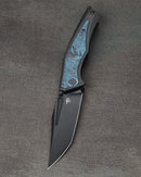 Bestech Knives Togatta Frame Folding Knife 3.75" Bohler M390 Steel Tanto Blade Black Titanium / Carbon Fiber Inlay Handle T2102H -Bestech Knives - Survivor Hand Precision Knives & Outdoor Gear Store