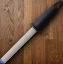 EZE-Lap Oval Diamond Sharpener Rod Super-Fine 1200 Grit Black synthetic Handle D5SF