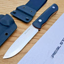 Real Steel Bushcraft III Fixed Knife 4" D2 Tool Steel Blade Black G10 Handle