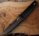 Cold Steel Kobun Fixed Knife 5.5" AUS-8A Steel Tanto Blade Black Kray-Ex Handle