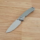 CJRB Pyrite Button Lock Folding Knife 3.13" AR-RPM9 Steel Blade Satin Finish Titanium Handle 1925TI -CJRB - Survivor Hand Precision Knives & Outdoor Gear Store