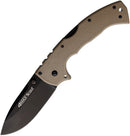 Cold Steel 4-Max Scout Lockback Folding Knife 4" AUS-10A Steel Blade Desert Tan Griv-Ex Handle 62RQDTBK -Cold Steel - Survivor Hand Precision Knives & Outdoor Gear Store