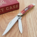 Case XX Cutlery My First Peanut Old Pocket Knife Stainless Blades Red Bone Handle