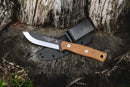 TOPS Fieldcraft Fixed Knife 3.75" Full Tang 1095HC Steel Blade Micarta Handle