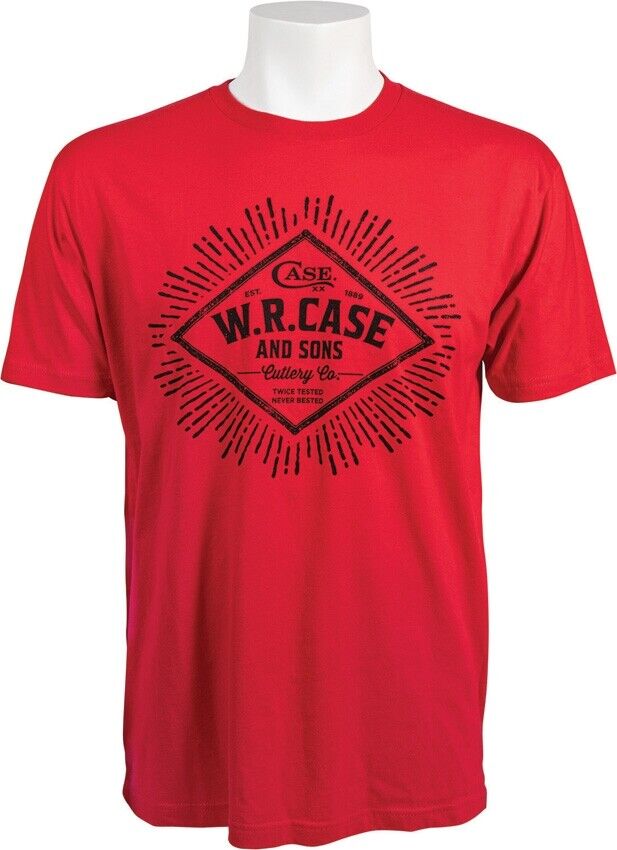 Case XX T-Shirt Red XXL W.R. Case & Sons Logo On Front Combed Ringspun Cotton Construction 52572 -Case Cutlery - Survivor Hand Precision Knives & Outdoor Gear Store