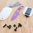 ESEE Candiru Fixed Knife 2" Purple Powder Coated 1095HC Steel Drop Point Blade One Piece Skeletonized Construction CANPURP