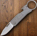 SOG Keytron Folding Knife 1.88" Satin Stainless Steel Blade Stainless Handle