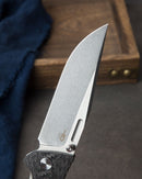 Bestech Knives Keen II Framelock Folding Knife 4.13" S35VN Steel Clip Point Blade Carbon Fiber / Titanium Back Handle T2301B -Bestech Knives - Survivor Hand Precision Knives & Outdoor Gear Store