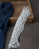 Bestech Knives Keen Folding Knife 4.13" S35VN Steel Clip Point Blade Black And White G10 / Titanium Back Handle T2301C -Bestech Knives - Survivor Hand Precision Knives & Outdoor Gear Store