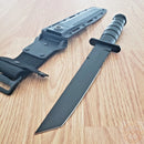 KA-BAR Fixed Knife 8" 1095 Steel Tanto Blade Black Rubber G / Carbon Steel Handle 1245