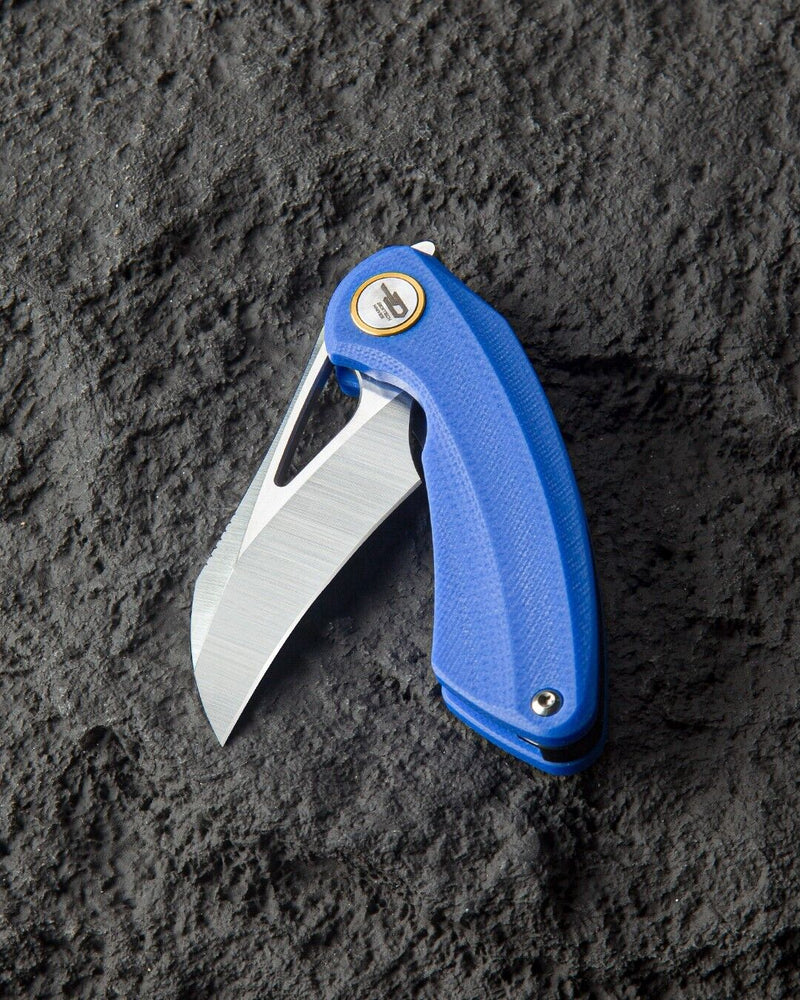 Bestech Knives Bihai Linerlock Folding Knife 2.13" 14C28N Steel Hawkbill Blade Blue G10 Handle G53D1 -Bestech Knives - Survivor Hand Precision Knives & Outdoor Gear Store