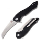 Artisan Eagle Liner Folding Knife 3.63" D2 Tool Steel Blade Black G10 Handle