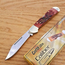Frost Cutlery Caliber Midlock Folding Knife Stainless Steel Blade Bone Handle