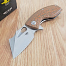 Bestech Knives Lizard Liner Folding Knife 2.5" D2 Tool Steel Blade Orange/Green G-10 Handle