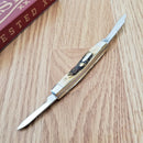 Case XX Cutlery Small Pocket Knife Stainless Steel Blades Genuine Stag Handle 00088