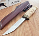 Marttiini Condor De Luxe Fixed Knife 4.12" Stainless Blade Curly Birch Handle