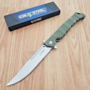 Cold Steel Large Luzon Liner Folding Knife 6" 8Cr13MoV Steel Blade OD Green GFN Handle