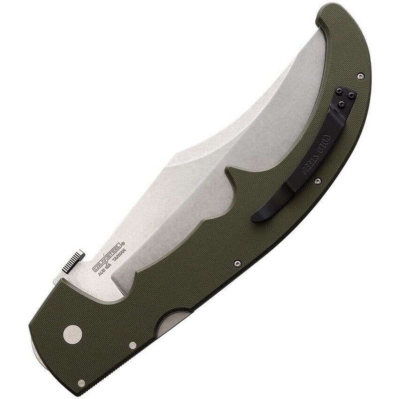 Cold Steel XL Espada Lockback Folding Knife 7.5" AUS-10A Steel Blade OD Green G10 Handle 62MGCODSW -Cold Steel - Survivor Hand Precision Knives & Outdoor Gear Store