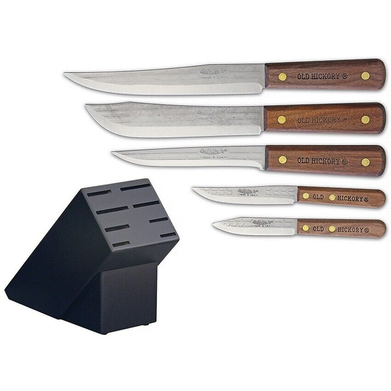 Old Hickory Kitchen Knife Set Carbon Steel Butcher / Slicing / Boning / Paring Blades Wood Handles 7220 -Old Hickory - Survivor Hand Precision Knives & Outdoor Gear Store