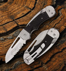 Myerchin Generation 2 Captain Folding Knife Part Serrated Stainless Blade G10