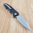 Artisan Cutlery Predator Folding Knife 3" D2 Tool Steel Blade Black G10 Handle