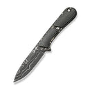 Civivi Mini Elementum Fixed Knife 2.25" Damascus Steel Drop Point Blade Canvas Micarta Handle 23010DS1 -Civivi - Survivor Hand Precision Knives & Outdoor Gear Store