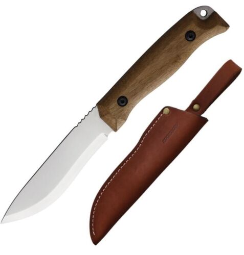 BPS Knives Bushcraft Fixed Knife 4.25" Scandi Grind 1066 Carbon Steel Full Tang Blade Walnut Handle 01CS -BPS Knives - Survivor Hand Precision Knives & Outdoor Gear Store