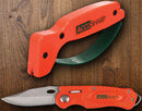 AccuSharp Sharpener Combo Folding Knife 2.5" Stainless Blade Orange Aluminum Handle