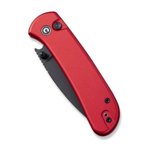 Civivi Qubit Button Lock Folding Knife 3" 14C28N Steel Drop Point Blade Red Aluminum Handle 22030E2 -Civivi - Survivor Hand Precision Knives & Outdoor Gear Store