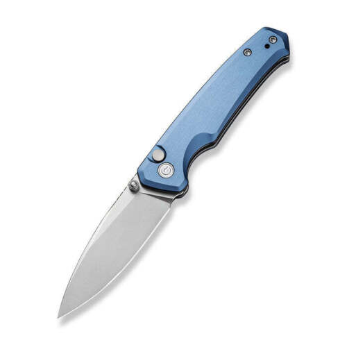 Civivi Altus Button Lock Folding Knife 3" Nitro V Steel Drop Point Blade Blue Aluminum Handle 200766 -Civivi - Survivor Hand Precision Knives & Outdoor Gear Store