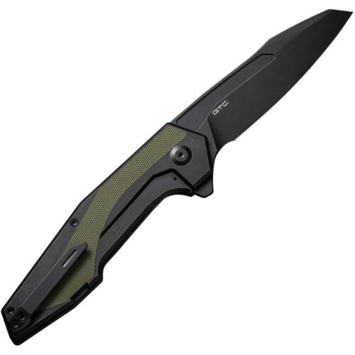 Civivi Hypersonic Framelock Folding Knife 3.75" 14C28N Sandvik Steel Extended Tang Blade Stainless Steel / OD Green G10 Inlay Handle 220111 -Civivi - Survivor Hand Precision Knives & Outdoor Gear Store